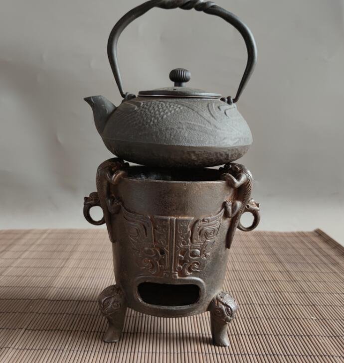 ヤフオク! - 旧鉄器/鋳鉄ストーブ*お茶を沸かす*お湯を沸かす*バーベキ...