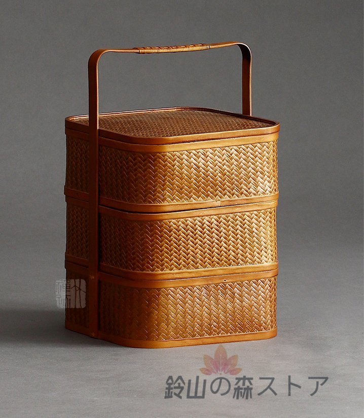 新品★手作り自然竹バスケット　収納バッグ普段使い良品 デザイン
