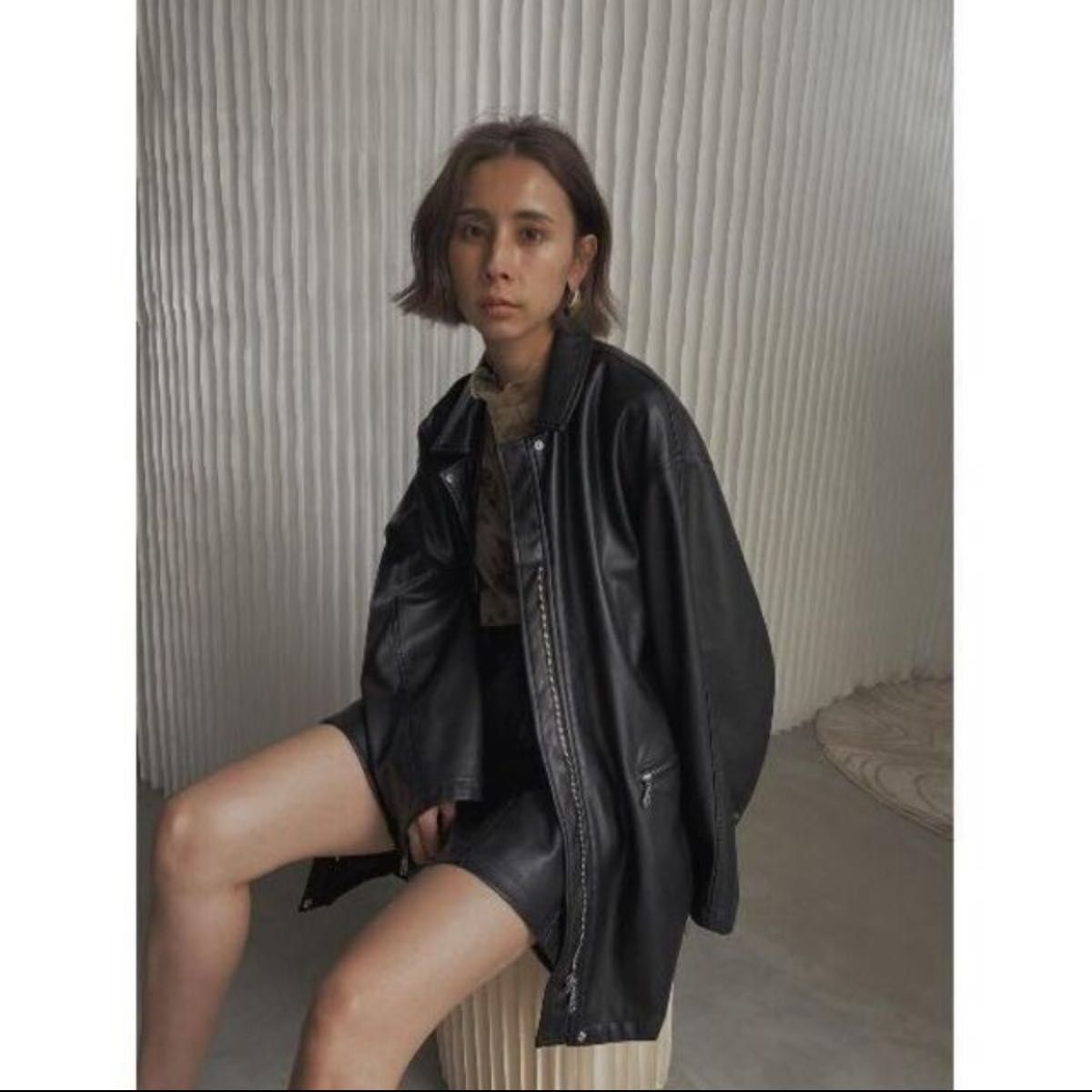 値下げ Ameri アメリヴィンテージ FAKE LEATHER JACKET レザー 値下げ Ameri アメリヴィンテージ FAKE LEATHER JACKET レザー