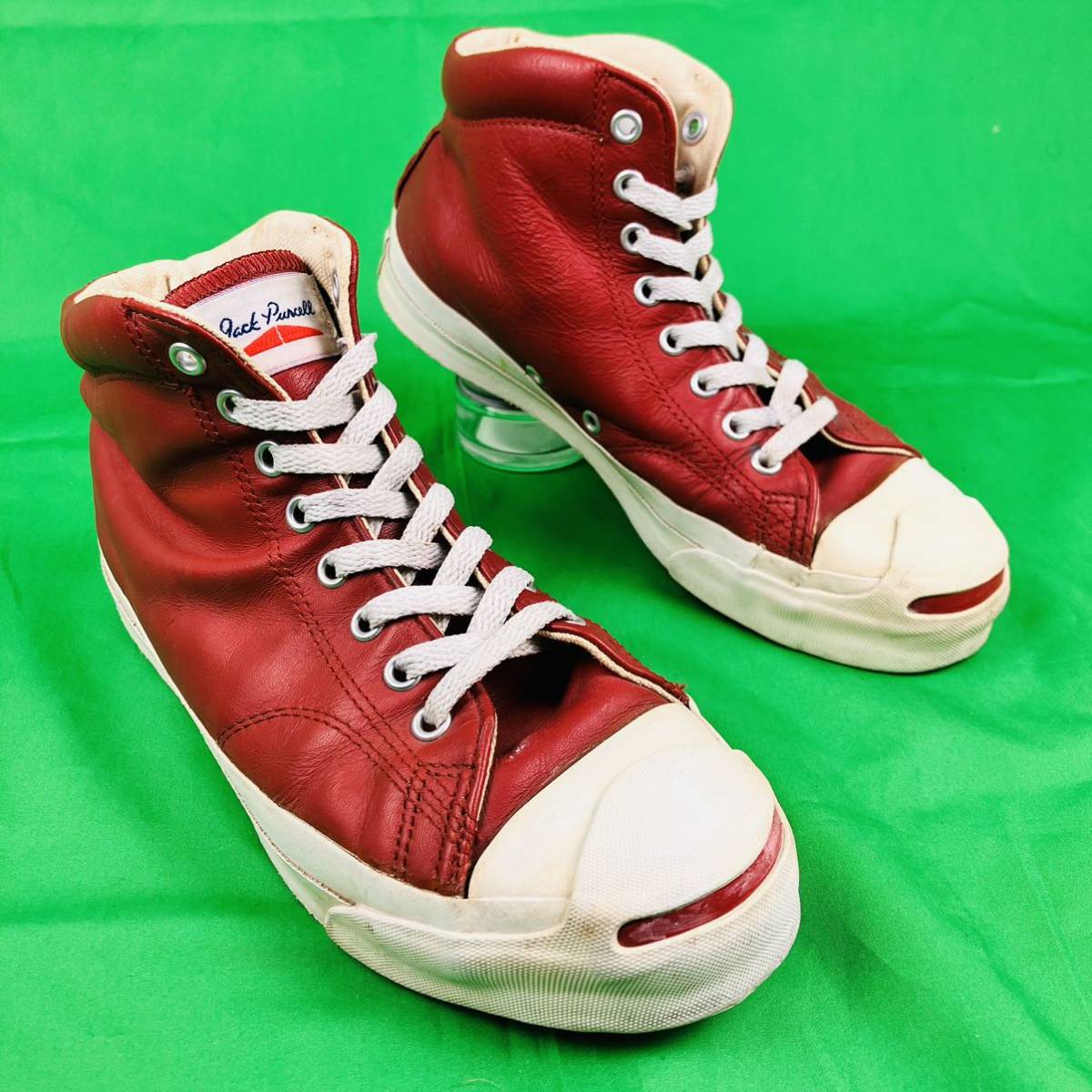 * rare * prompt decision USA made 90s CONVERSE approximately 25cm JACK PURCELL leather red Converse Jack purcell is ikatto men's sneakers 