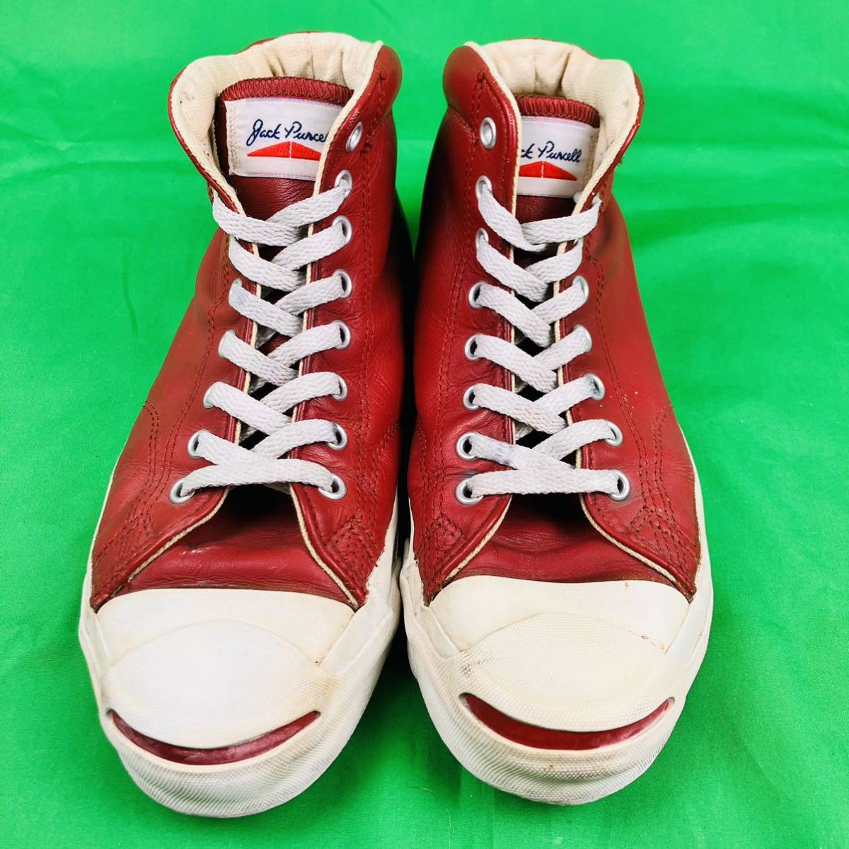 * rare * prompt decision USA made 90s CONVERSE approximately 25cm JACK PURCELL leather red Converse Jack purcell is ikatto men's sneakers 