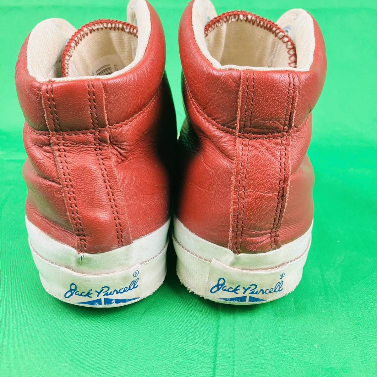 * rare * prompt decision USA made 90s CONVERSE approximately 25cm JACK PURCELL leather red Converse Jack purcell is ikatto men's sneakers 