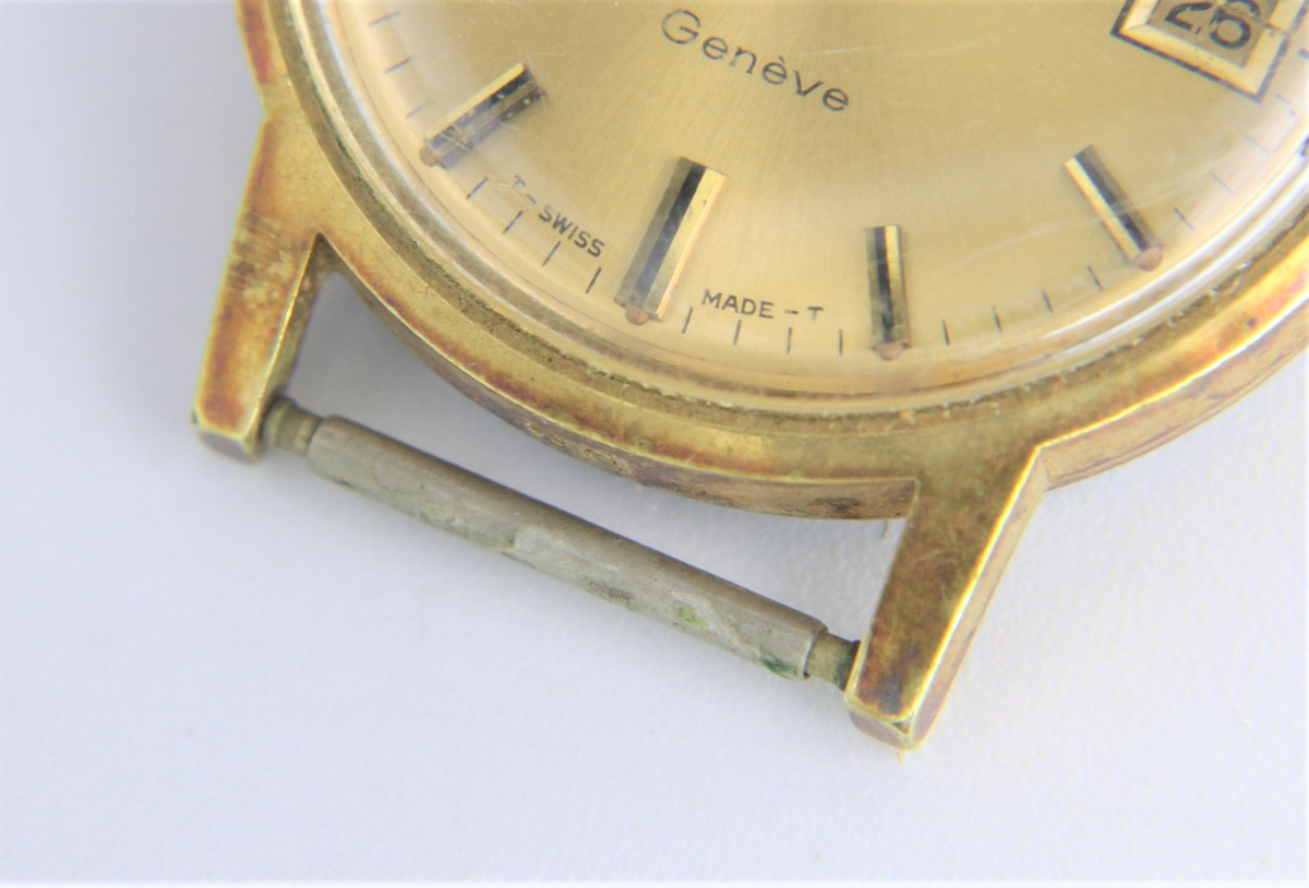 Ω OMEGA GENEVE オメガ ジュネーヴ メンズ 腕時計 手巻き ゴールドカラー 3針 デイト　015JIWY49_画像4
