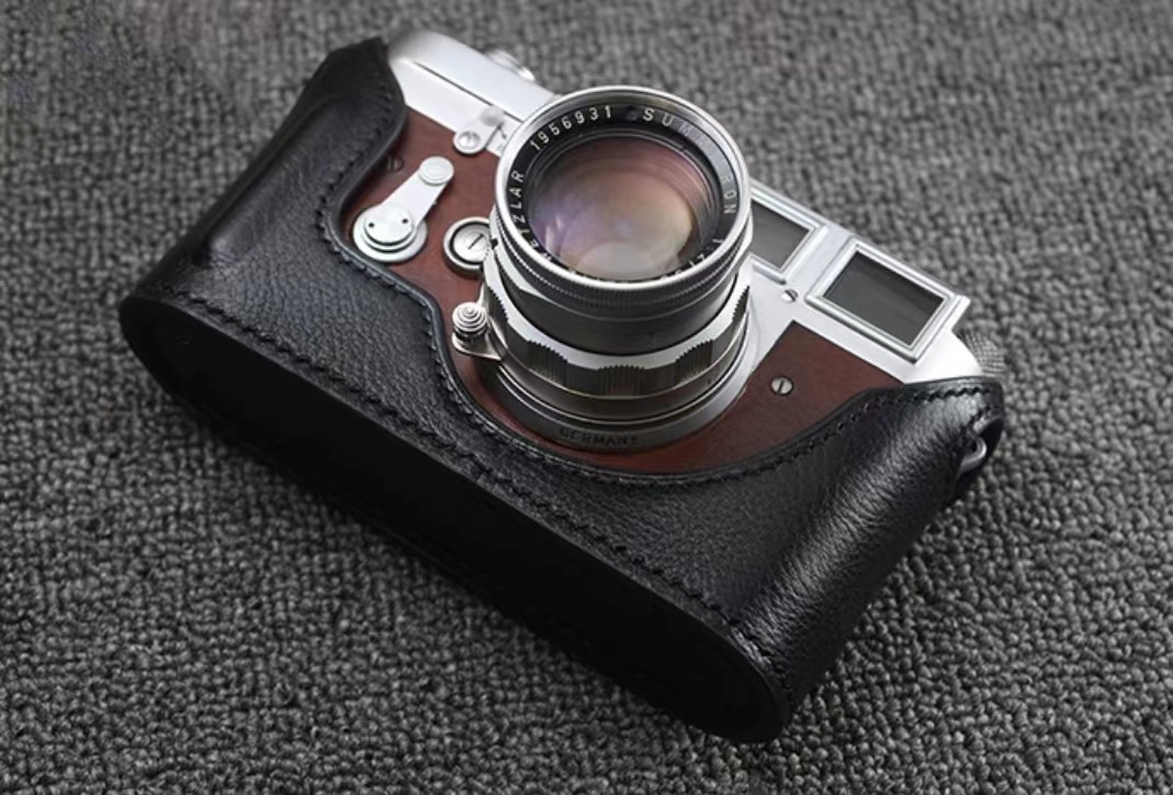 新品 本革カメラケース LEICA ライカ 初期M3用 ブラック_画像7