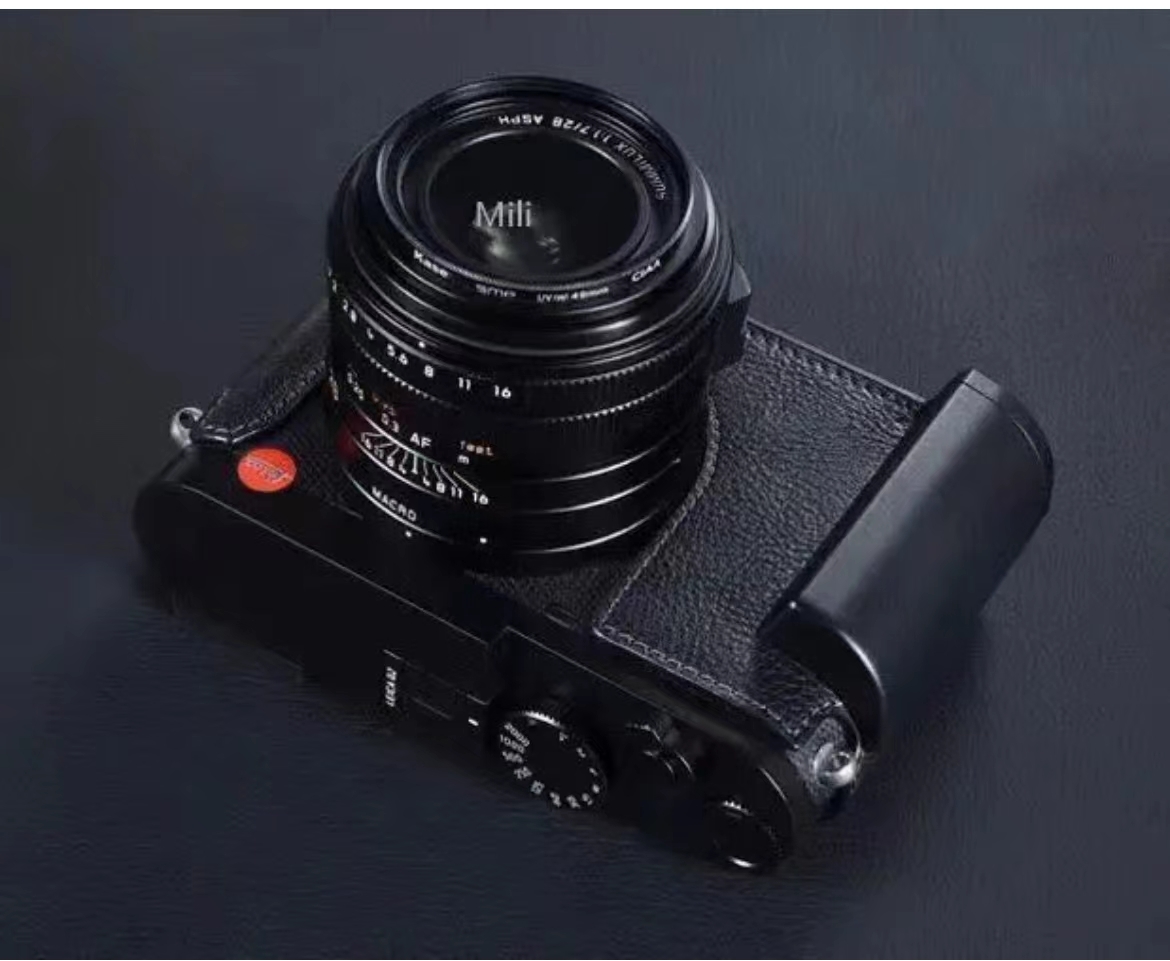 【祝開店！大放出セール開催中】 新品 本革 LEICA ライカ Q/QP 用 カメラケース ブラック ライカ
