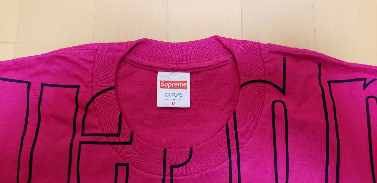 即決送無料 22F/W Supreme Upside Down Tee（M・Magenta） UG.SHAFT購入 新品・未使用 シュプリーム アップサイド ダウン Tシャツ マゼンダ_画像3