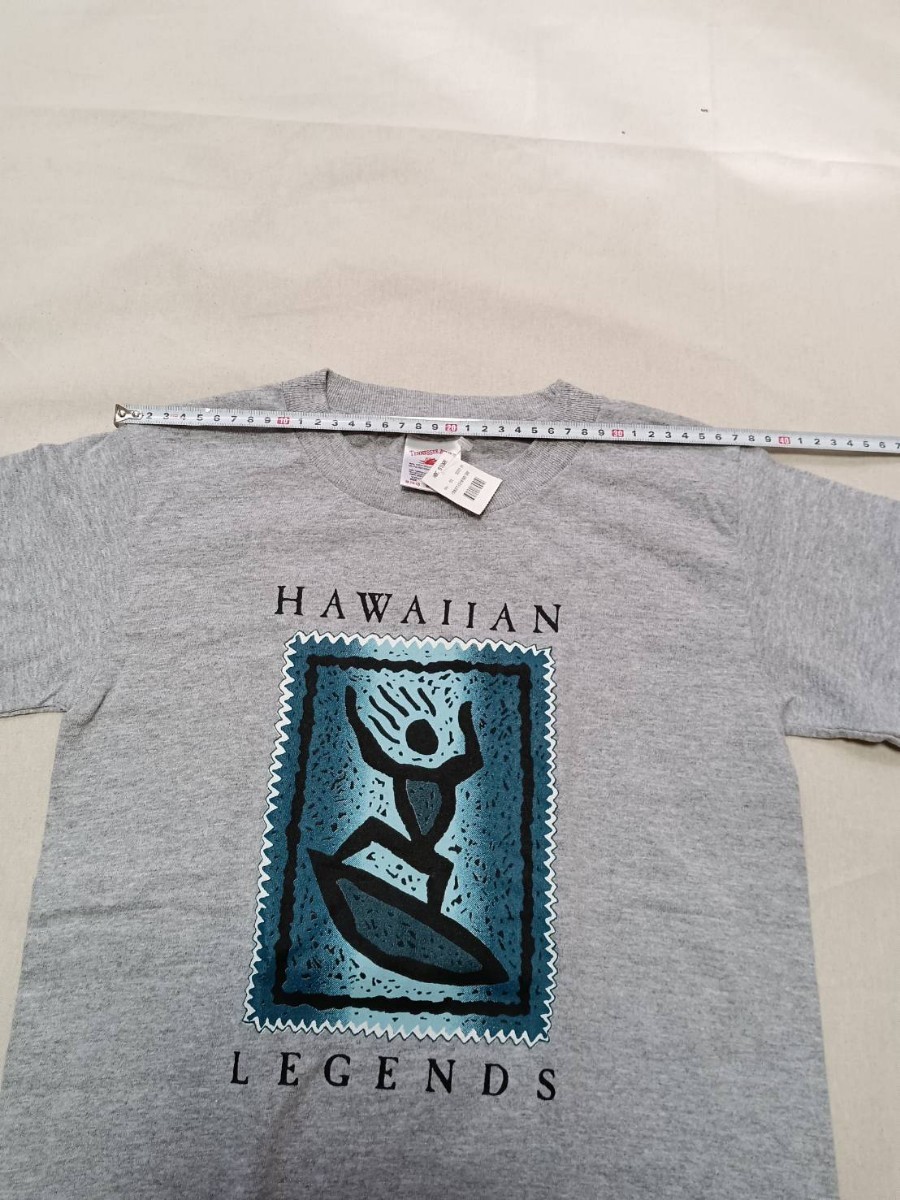 USA製 ビンテージ ハワイ HAWAII サーフ Tシャツ 半袖シャツ ライトグレー サイズM 新品 未使用品 の画像2