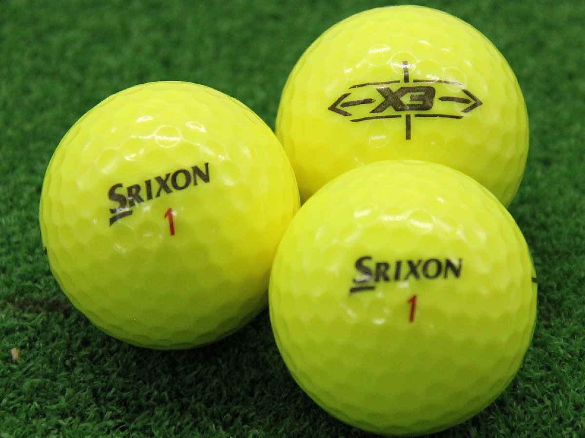 ABランク スリクソン SRIXON X3 イエロー 2022年モデル 30個 球手箱 ロストボール