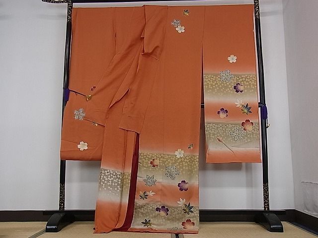 史上最も激安】 豪華振袖 舞花文 暈し染め 金彩 m-kh575 振袖 - www