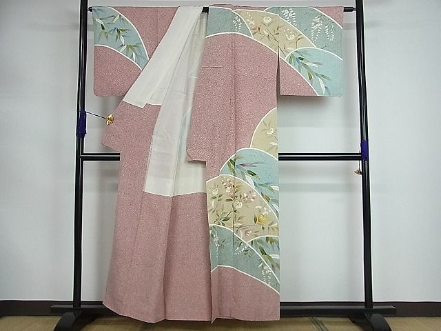 平和屋着物■訪問着 枝橘 たたき染め 金彩 逸品 yc3656の画像2