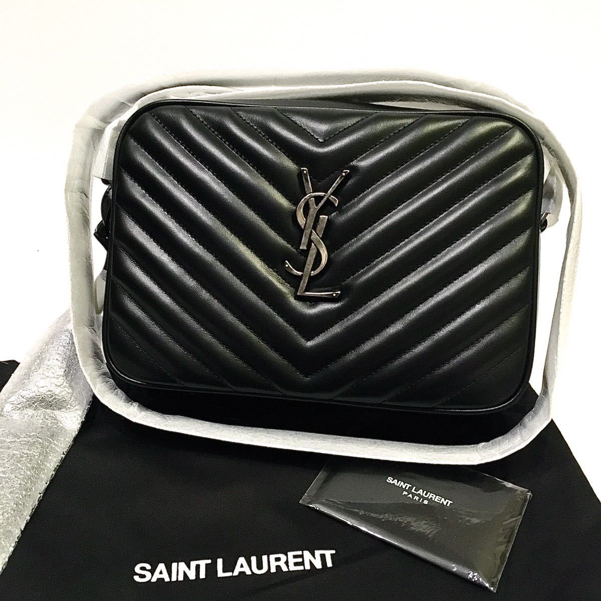 新品正規品 定価21万円 SAINT LAURENT Lou cross-body bag サンローラン ルー キルティングレザー カメラバッグ ショルダーバッグ