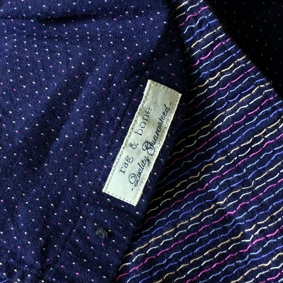 rag&bone(USA)コットンステッチワークドットシャツ|PayPayフリマ