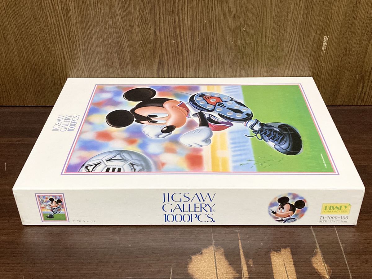 内袋未開封 Disney Mickey Soccer Retro ディズニー ミッキー サッカー ナイス シュート ジグソー パズル JIGSAW PUZZLE 日本製 1000ピース