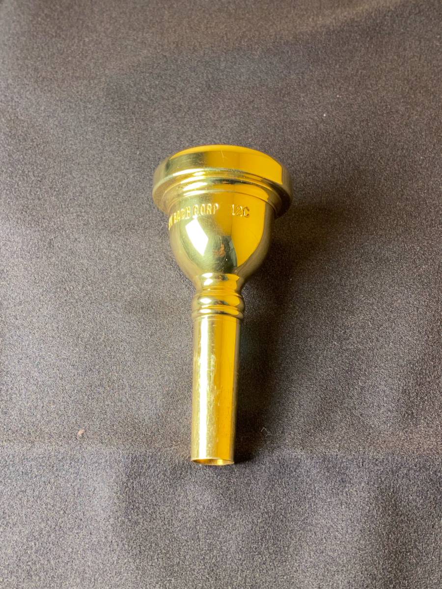 [ редкий ]VINCENT BACH CORP( точка нет ) 12C маленький труба позолоченный тромбон мундштук 