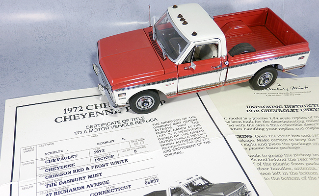 ダンバリー・ミント 1972 シボレー C10 シャイアン ＋ gmp 車載牽引トレーラー 1/24 DanburyMint CHEVROLET CHEYENNE セット 絶版