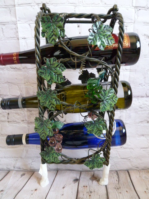 新品 38000円 ヨーロッパ アンティーク品 ワインラック ガラスのブドウ ぶどうの木 ヴィンテージ インテリア洋風 ヴェネチア_画像2