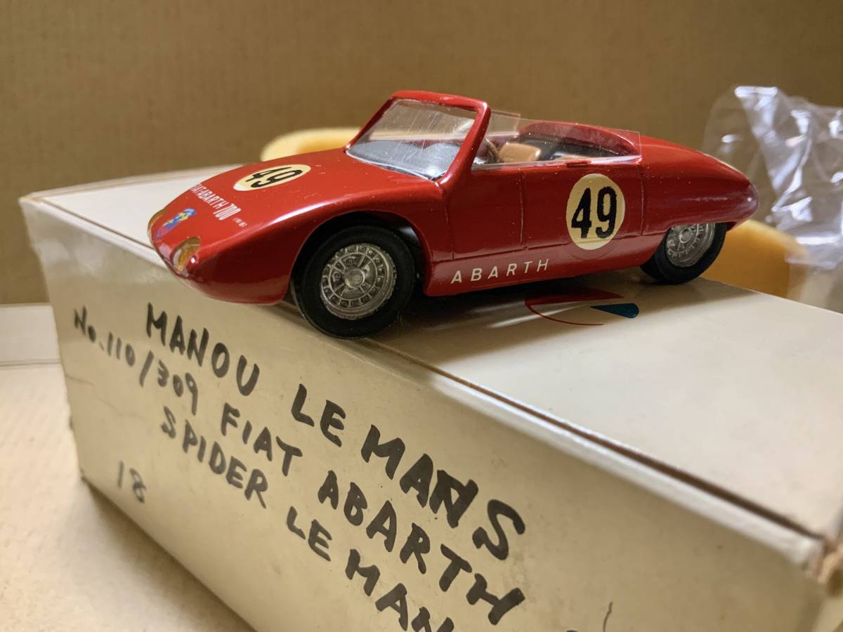 1/43 MANOU white metal made FIAT ABARTH 700 Le Mans 1961* Fiat abarth 700 Spider Le Mans 61* ( Yupack * postage included )