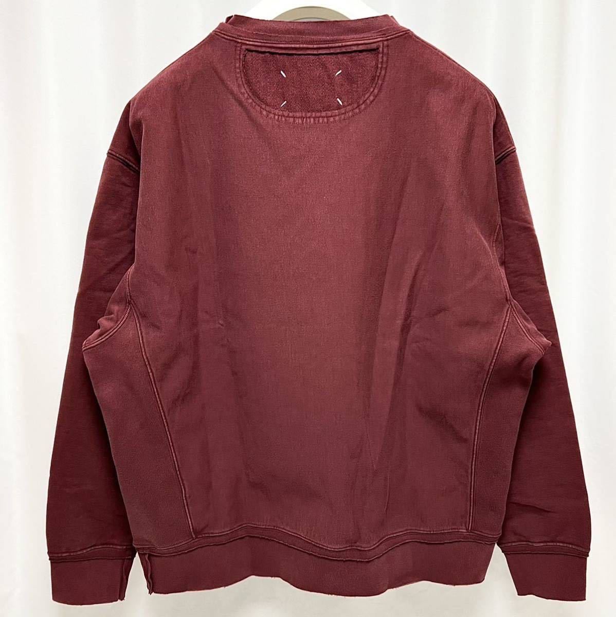 52 新品 21AW メゾンマルジェラ キムタク CM着用 オーバーサイズ 4ステッチ ラベル スウェット 木村拓哉 再構築 トレーナー Firm Margiela