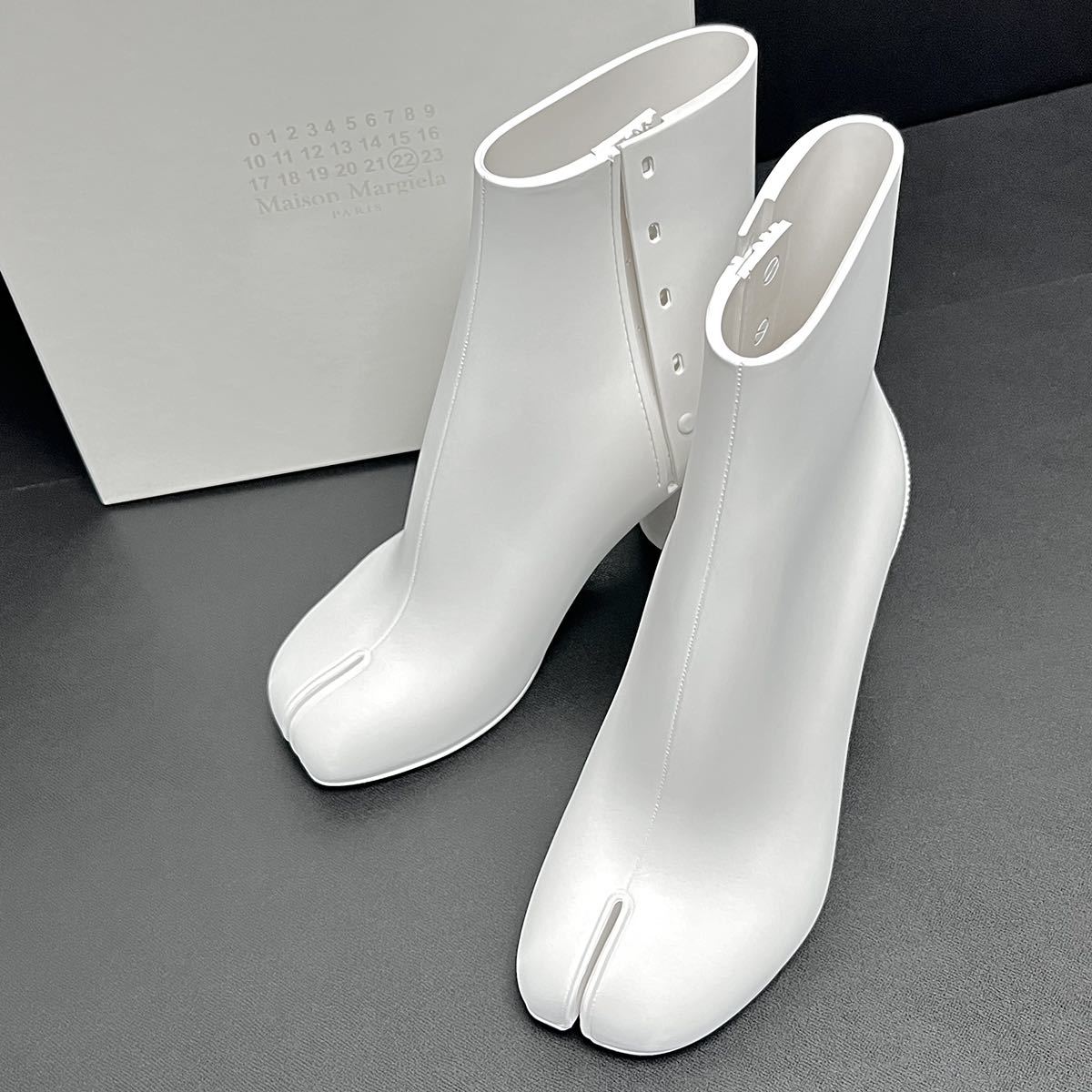 39 新品 メゾンマルジェラ Tabi ラバー ブーツ タビ 白 MaisonMargiela