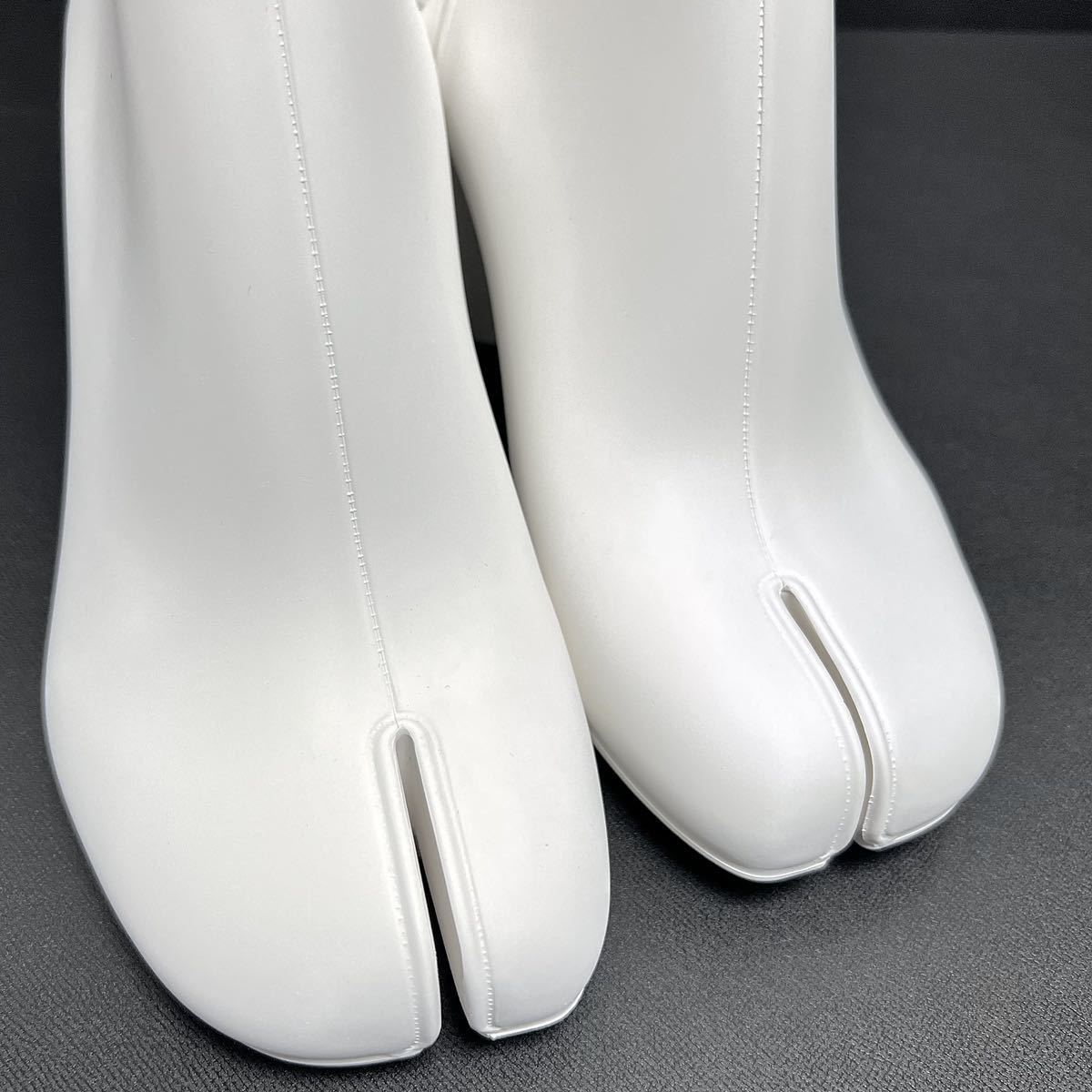 38 新品 メゾンマルジェラ Tabi ラバー ブーツ タビ 白 25cm