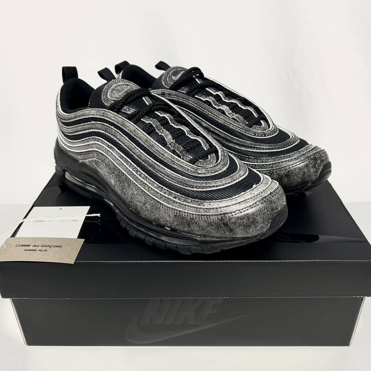 28.5cm 新品 コムデギャルソン ナイキ AIR MAX 97 コラボ エア マックス 97 ブラック スニーカー COMME des  GARONS 黒 NIKE ギャルソン