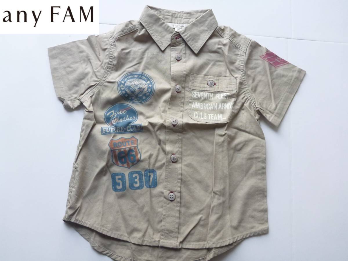  super-beauty goods any FAM(eni.fam)* beige short sleeves shirt 90