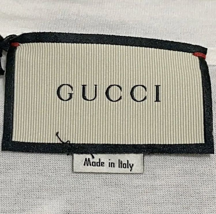 【新品】GUCCI　グッチ　刺繍Tシャツ　タイガー　HOLLY WOOD　前後デザイン　オーバーサイズ　ビッグシルエット　タグ付き　469307  X9B92