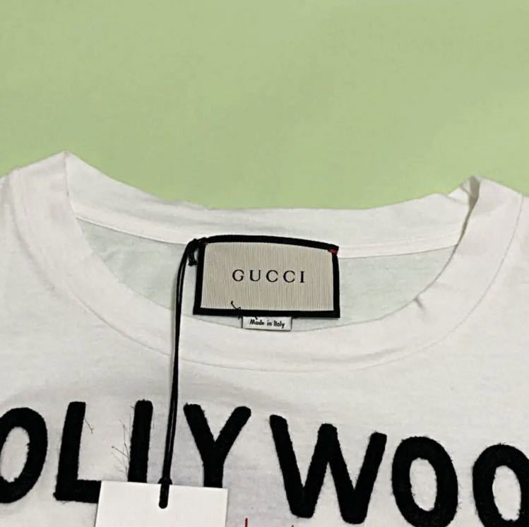 新品】GUCCI グッチ 刺繍Tシャツ タイガー HOLLY WOOD 前後デザイン