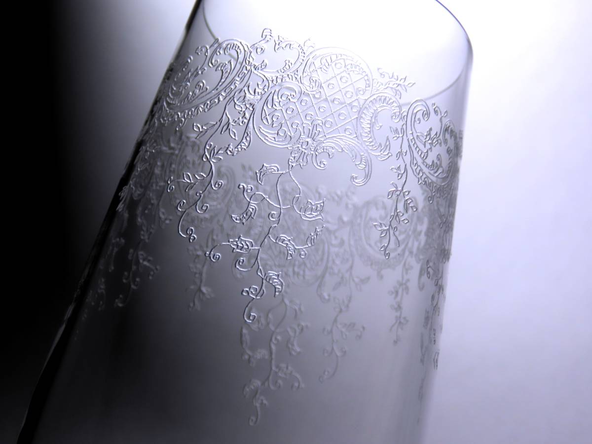 #707【ボヘミアグラス】 ビールグラス６客セット  クリスタル  ボヘミアングラス  新品の画像3
