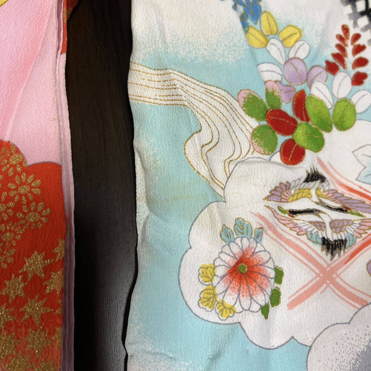  женщина . праздник . надеты кимоно производство надеты * журавль рисунок . классика рисунок * Showa Retro "Семь, пять, три" кимоно детский 