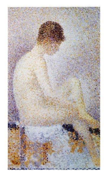 絵画 名画 複製画 フレーム 額縁付 ジョルジュ・スーラ 「ポーズする女」 大全紙 世界の名画シリーズ プリハード