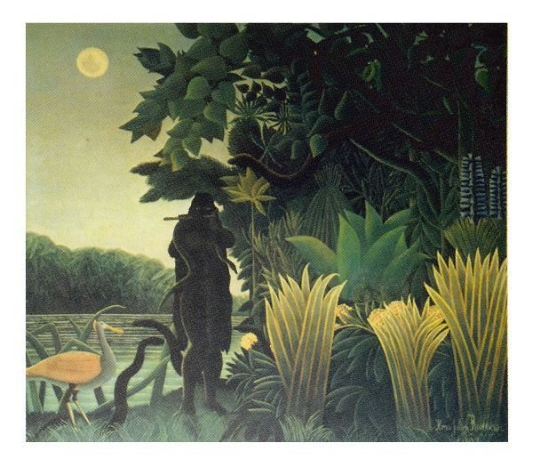 絵画 名画 複製画 フレーム 額縁付 アンリ・ルソー 「蛇使いの女」 F8号 世界の名画シリーズ プリハード