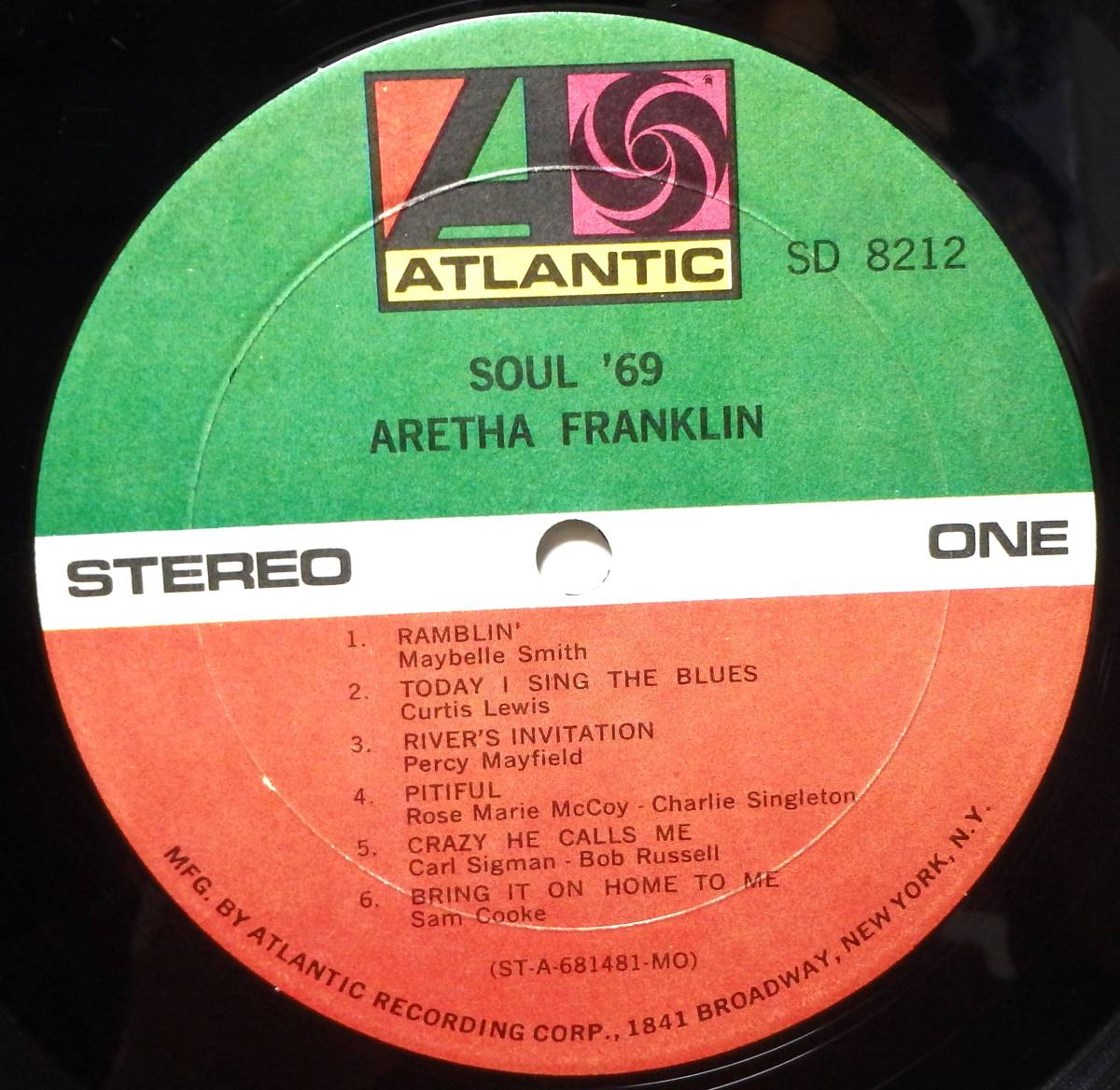 【BW079】ARETHA FRANKLIN「Soul '69」, 69 US Original　★ディープ・ソウル_画像4