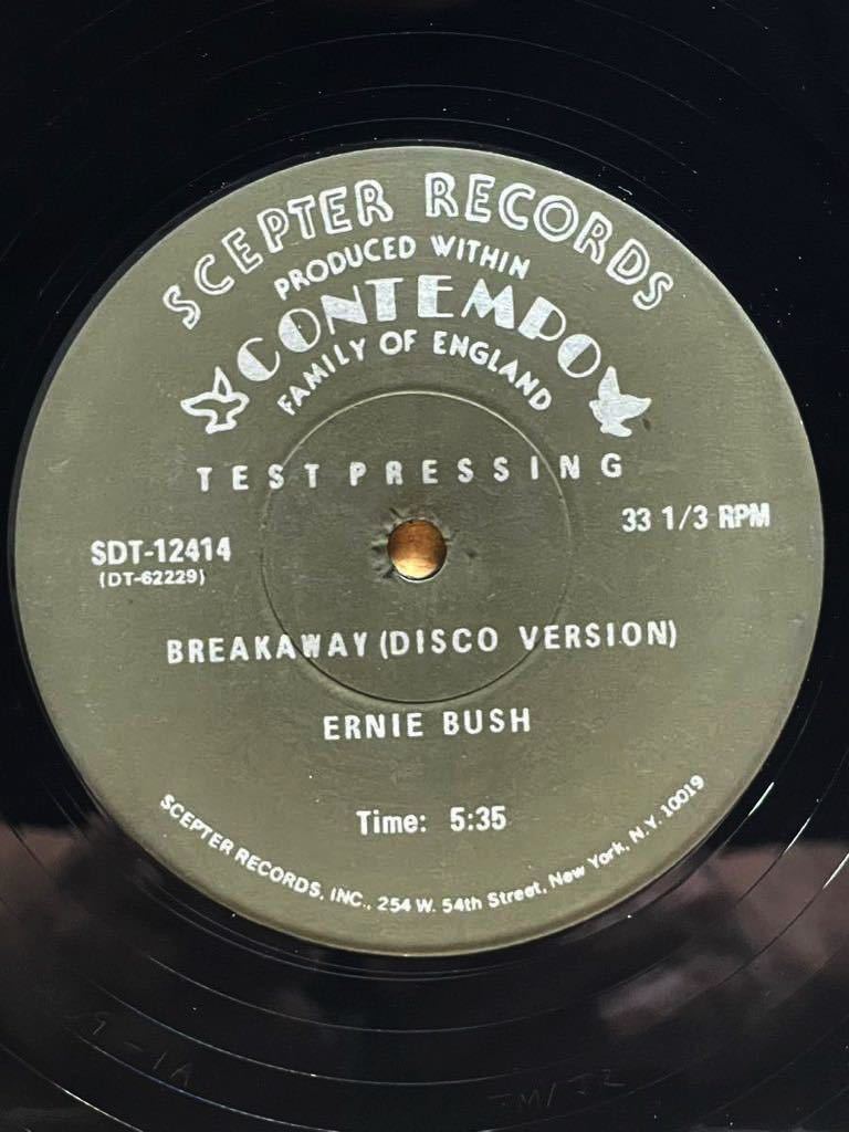 【THE DISCO FILES 1973-1978掲載！！】 Ernie Bush - Breakaway Scepter Records - SDT-12414, Contempo ,1975 激レア！テストプレス！！