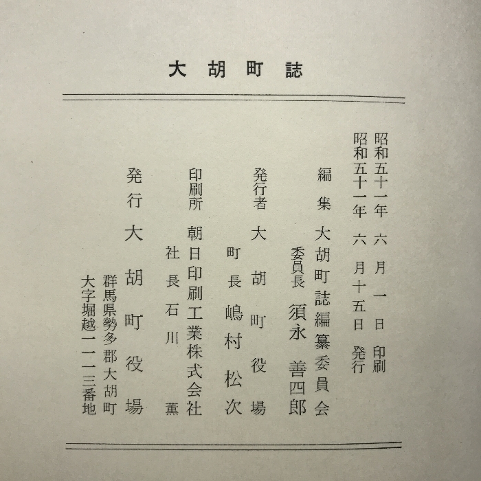 大胡町誌　昭和５１年６月１５日発行　群馬県勢多郡大胡町　大胡町役場_画像3