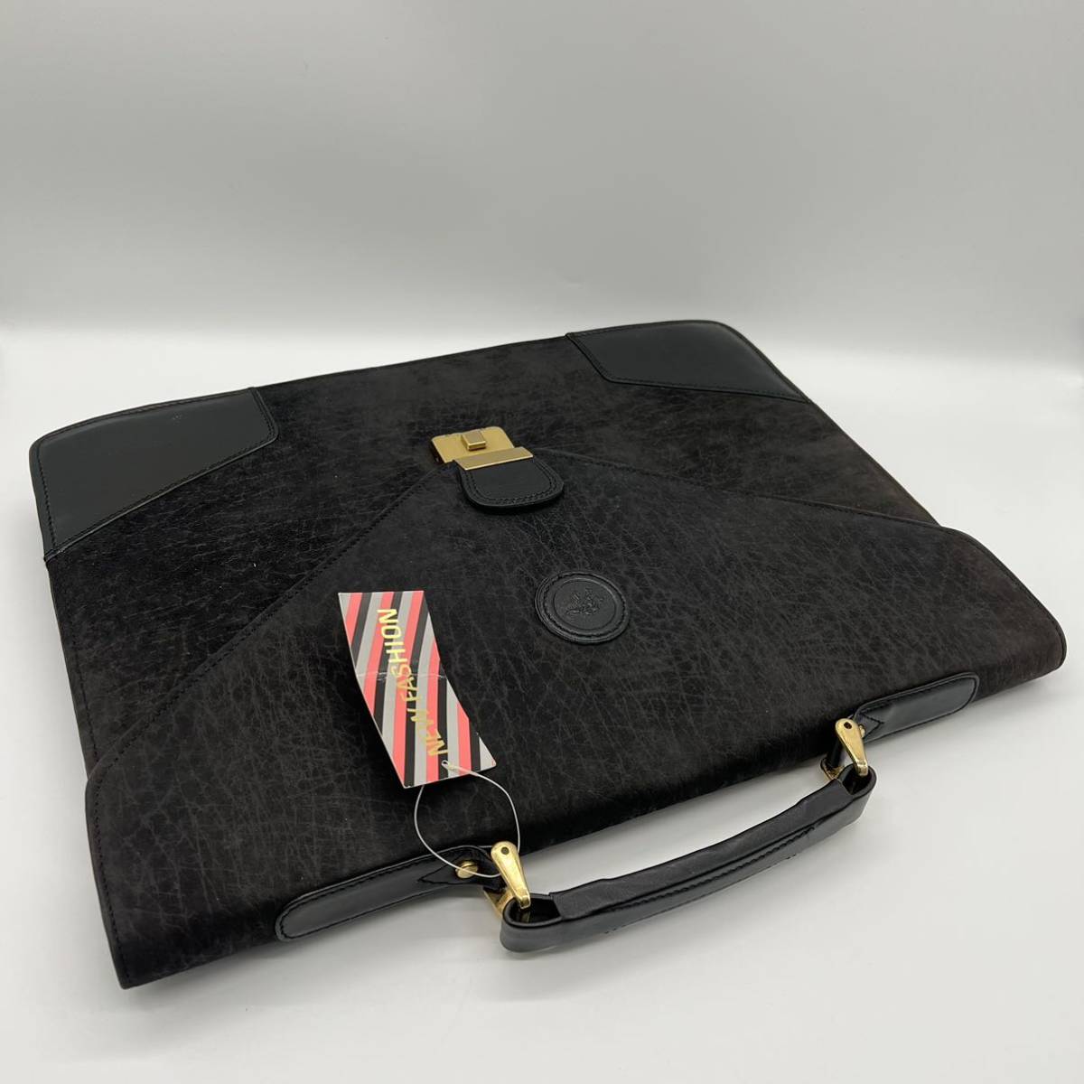 美品】エレファントレザー ビジネスバッグ ブリーフケース 象 ゾウ A4