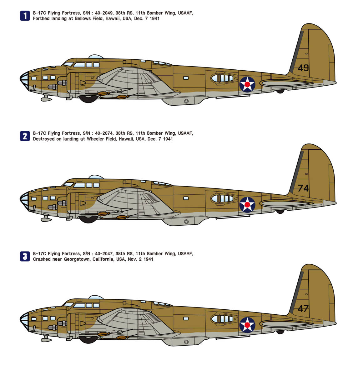 ウルフパック 17212 1/72 B-17C フライングフォートレス（プレミアムエディション）_画像3