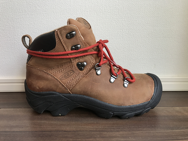 訳有 未使用 KEEN キーン ピレニーズ トレッキングシューズ 茶 メンズ 27cm 紐2種付 防水 ハイカット/登山靴/ハイキングブーツ/アウトドアの画像3