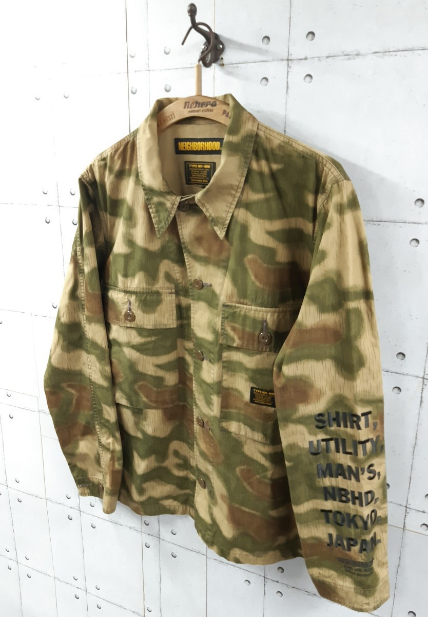 SALE!売り切り!L NEIGHBORHOOD 181SPNH-SHM01 MIL-UTILITY/C-SHRT