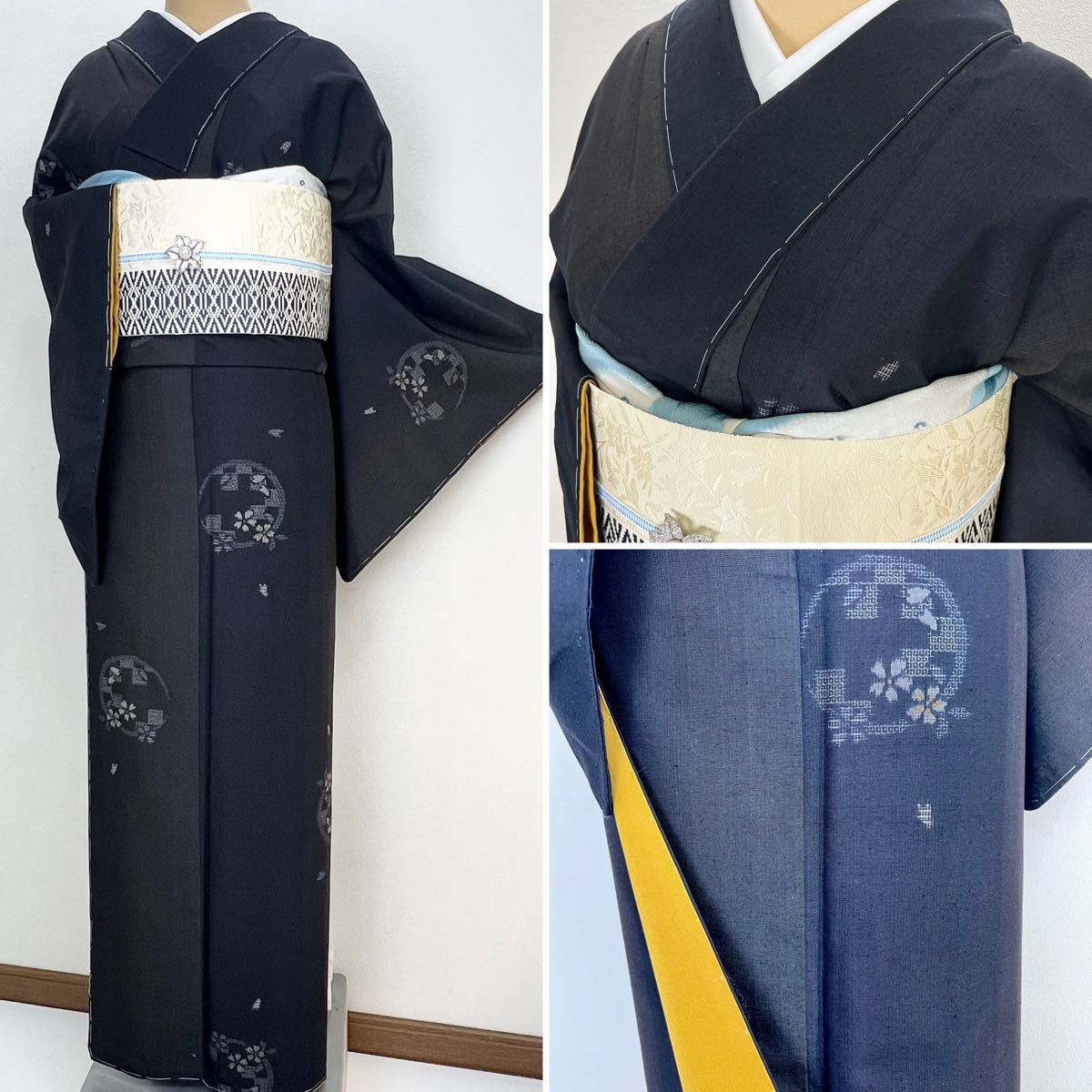 新品 奥順謹製【結城紬】仕立て上り おく玉 正絹 さが美 s748