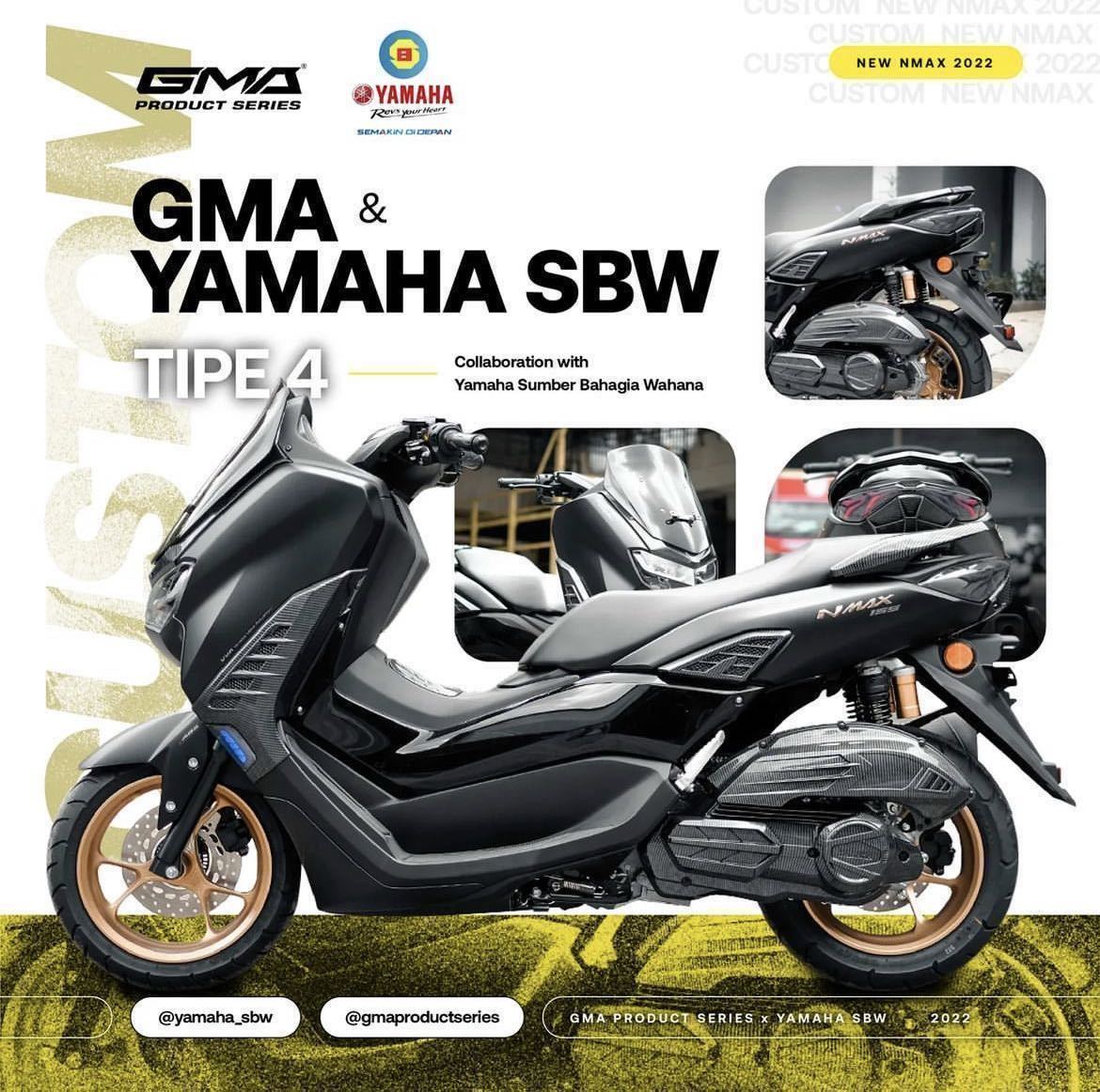 YAMAHA 現行 NMAX NEW model 125/155 NEMO ヒップ テール デヒューザー カーボンルック テールアンダーカバー 人気モデル アクセサリー_画像1