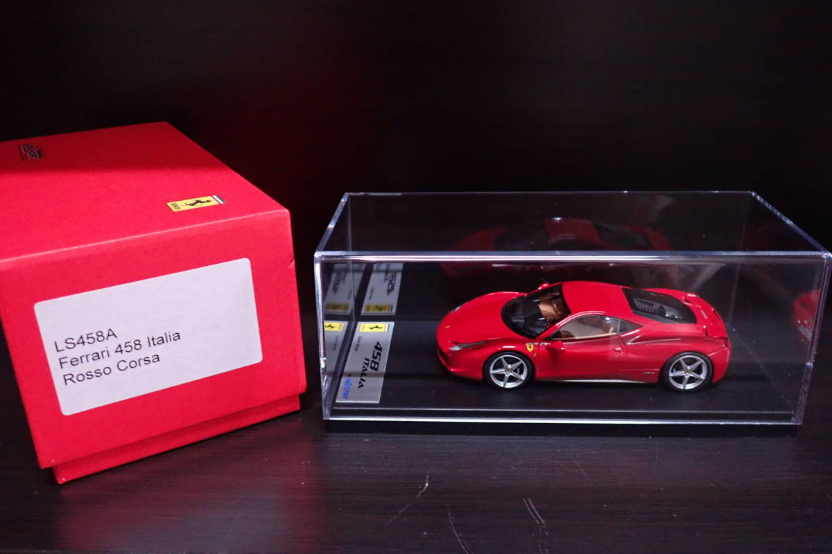 1円スタート Look smart LS458A Ferrari 458 Italia Rosso Corsa 1/43 フェラーリ イタリア ロッソコルサ ミニカー Z03018の画像1