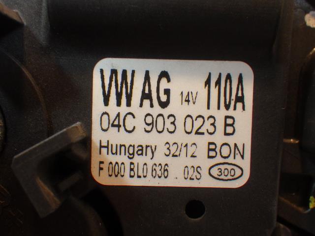 VW アップ！ DBA-AACHY オルタネーター 04C903023Bの画像3