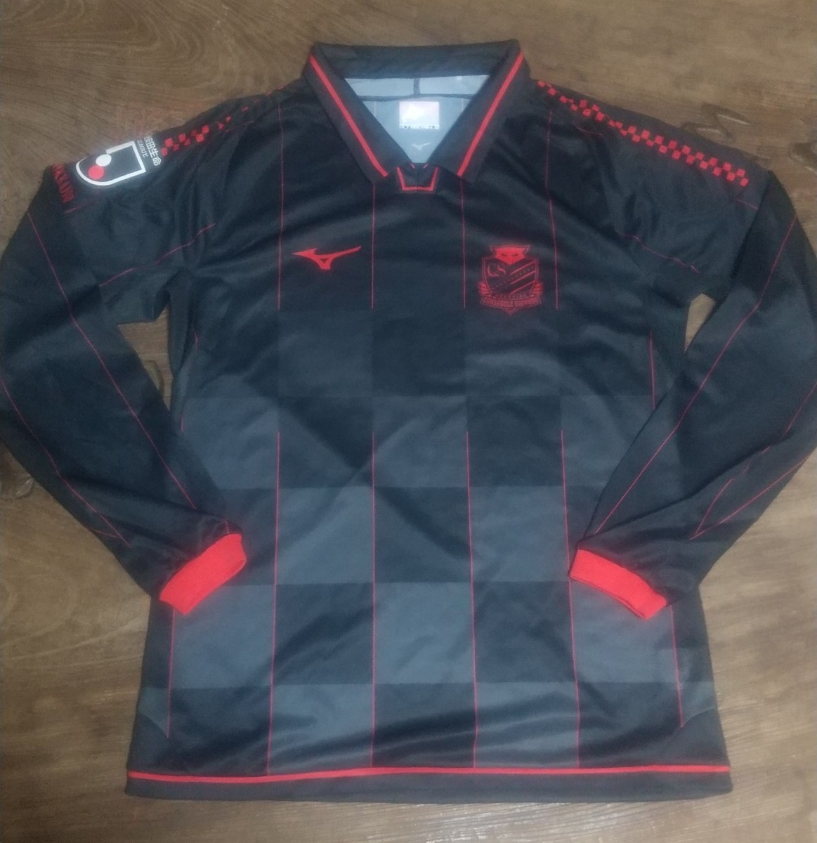 値下げ交渉 2021年 北海道コンサドーレ札幌 MIZUNO 長袖 選手用 MADE IN JAPAN 検)HOKKAIDO CONSADOLE SAPPORO L/S PLAYER SHIRT CHANATHIP_画像1