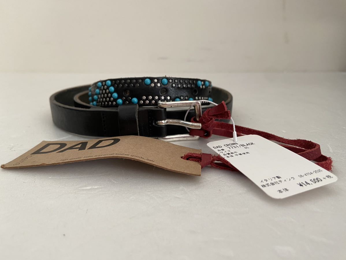 生まれのブランドで belts DAD 未使用 size85 黒 メンズ ベルト ダッド ターコイズ スタッズ ブラック イタリア製レザーベルト 黒 生まれのブランドで belts DAD 未使用 size85 黒 メンズ ベルト ダッド ターコイズ スタッズ ブラック イタリア製レザーベルト 黒