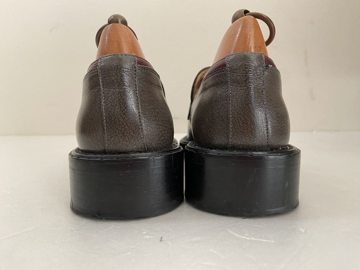 CESARE PACIOTTI size71/2 イタリア製 レザーシューズ ローファー スリッポン グレー メンズ 革靴 チャザーレパチョッティ_画像5