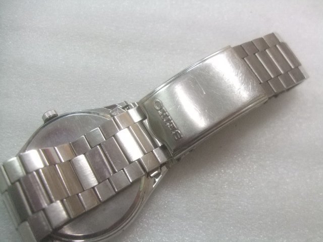 レトロ高級セイコークロノスクオーツ腕時計純正ブレス付動品　X087_画像3