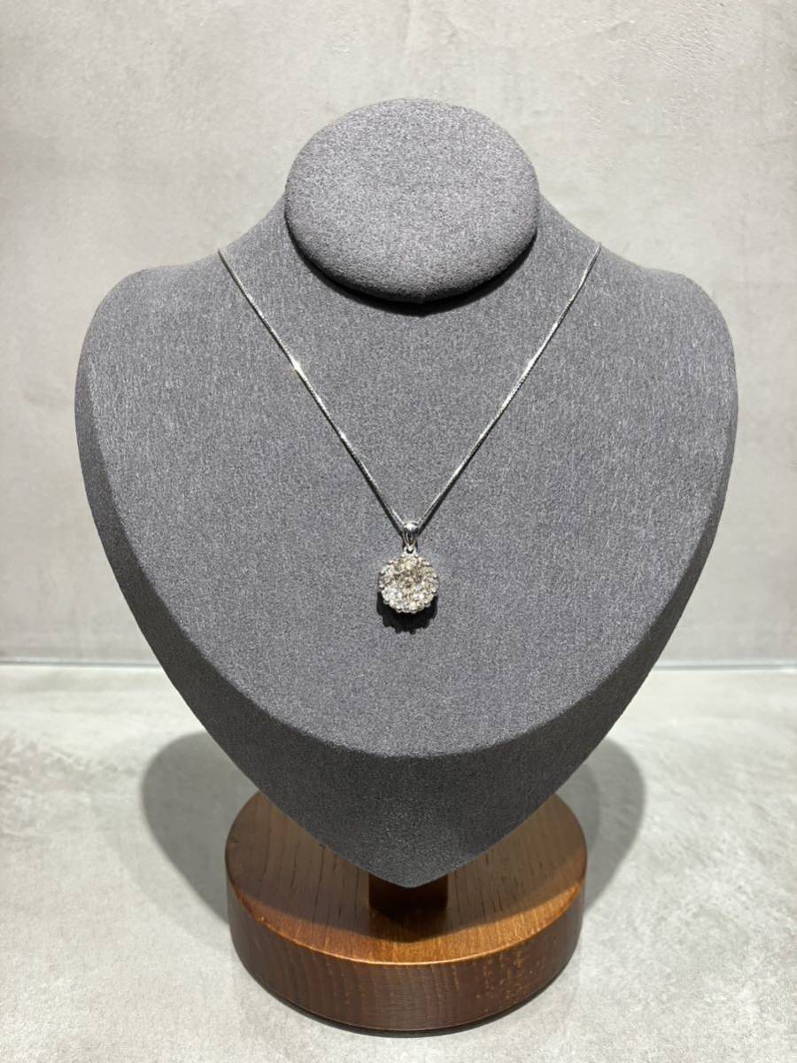 ザインのト K18WG D1.00CT ネックレス ホワイトゴールド ダイヤモンド