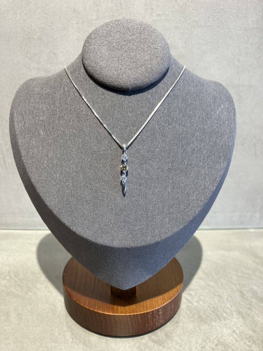 K18WG D0.50CT ネックレス 4.2g ホワイトゴールド ダイヤモンド | www