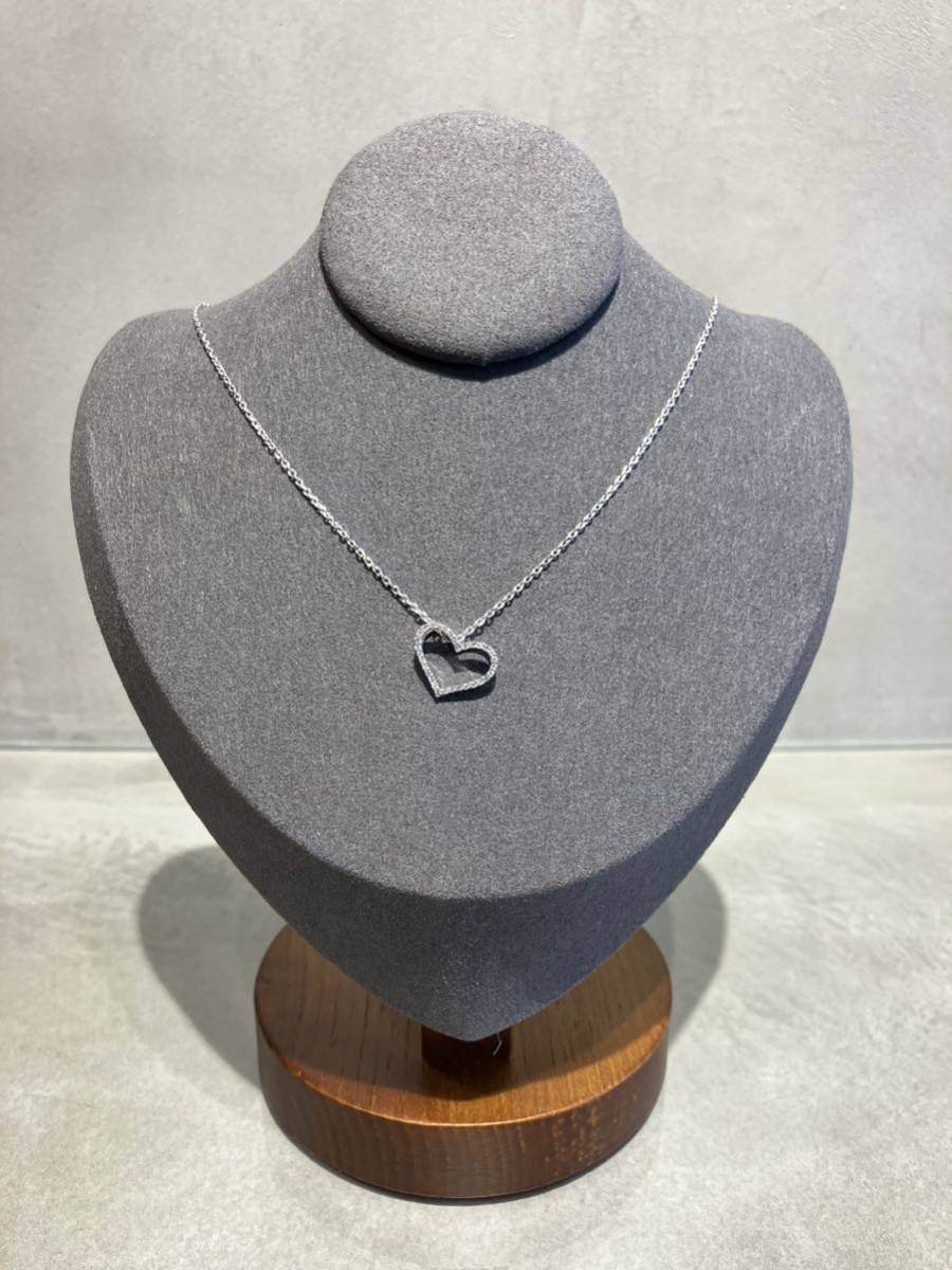 K18WG D0.15CT ネックレス 3.0g ホワイトゴールド ダイヤモンド | www